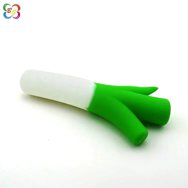 Venda quente Top Quality Cebola Verde Forma Escola Lápis Caso Silicon Pen Case