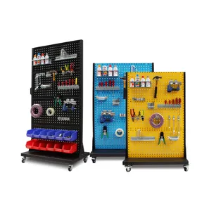 Ferro Metallo Pegboard Per hardware Appendere Potenza Strumenti di Visualizzazione Del Basamento Scaffali Cremagliera