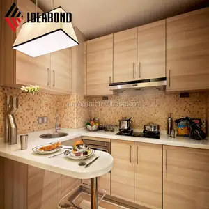 IDEABOND алюминиевая композитная панель/алюминиевая фольга облицованная mdf для кухонной мебели/декоративная настенная панель