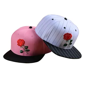 6 Panel hip hop cotton rose snapback caps