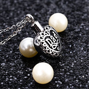 Cuore Gioielli Cremazione Ricordo Urna Collane per Le Ceneri Memorial Papà e <span class=keywords><strong>Mamma</strong></span> Pendente - Product Image 5