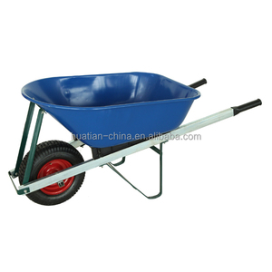 Carretilla de <span class=keywords><strong>Metal</strong></span> Resistente con Bandeja Azul, Carretilla para Concreto - Product Image 1