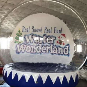 Outdoor Customized Color Inflatable Christmas <strong>Snowball</strong> 3m Diameter PVC Oxford with Air Blower for Events Snow Globe Display - Product Image 6