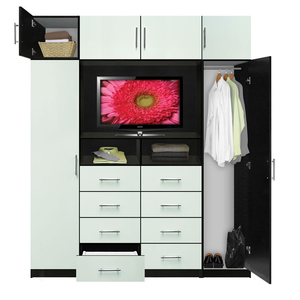 Hochglänzender Dekorativer TV-Schrank Kleiderschrank Mit TV-Einheiten Schrank Mit TV-Fach und Schranktüren - Product Image 2