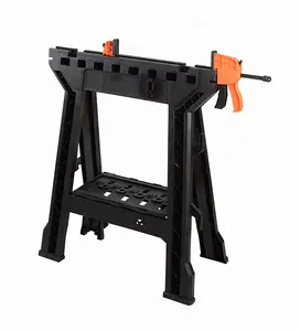 [NEW] Clamping folding sawhorse set foldable work table