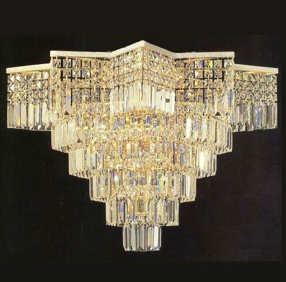 Zhongshan Factory K9 Crystal Chandelier Modern Design LED Indoor Pendant Ceiling Light Flush Mount for Hotel Application