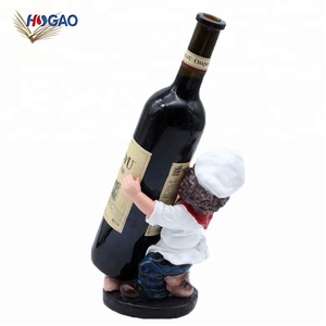 OEM Bistro <strong>Chef</strong> <strong>Wine</strong> <strong>Bottle</strong> <strong>Holder</strong> Resin Figurine Rack Stand Home Decor <strong>Wine</strong> <strong>Holder</strong>