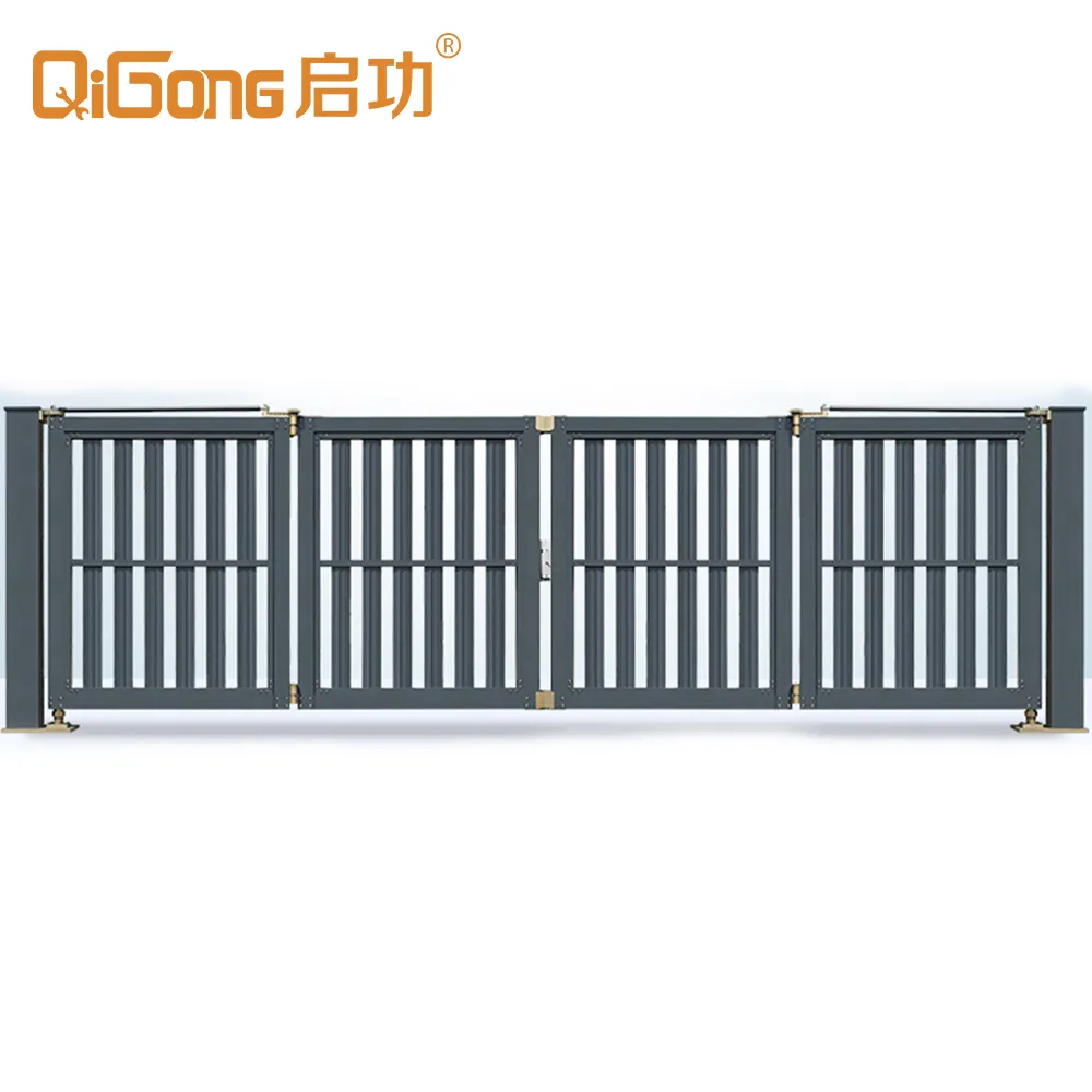 Алюминиевый Складной расширяемый ворот с въездные ворота для умного дома QG-L898A