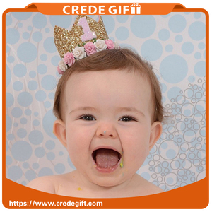 Hot sale Europe and the United States the new kids Birthday party crown lace <span class=keywords><strong>rose</strong></span> hat accessories - Product Image 2