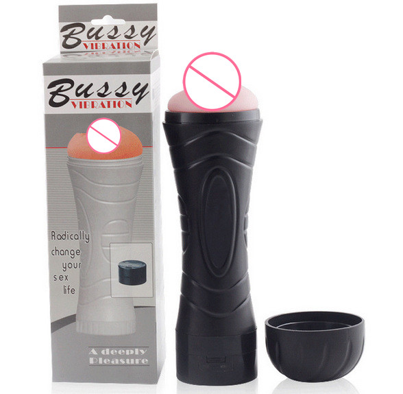 Vagina type male masturbator with battery power strong vibration men masturbation cup