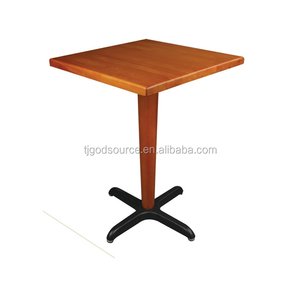 Moderno tavolo da pranzo quadrato con mobili ristorante in legno massello per alberghi mobili in legno contemporaneo in legno accenti metallici - Product Image 6