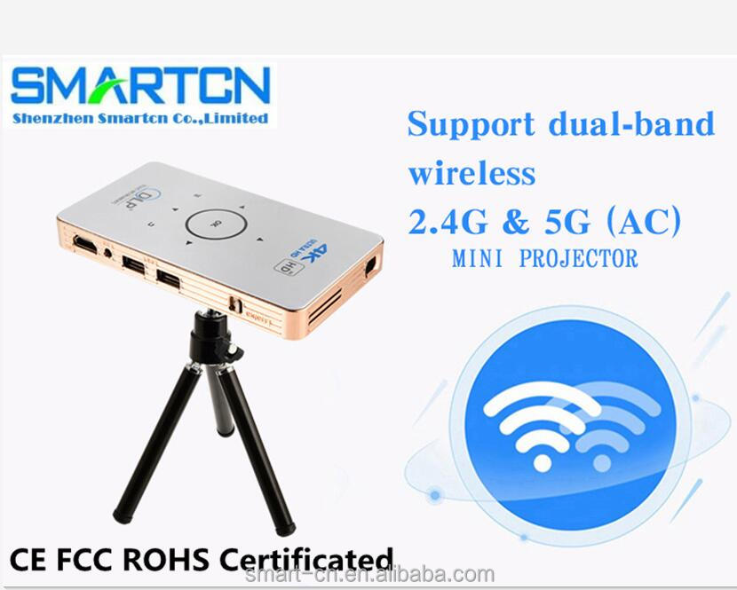 Usine Le Plus Récent 4 k mini projecteur intelligent pico projecteur de poche Android Bluetooth DLP Projecteur plus petit