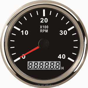 85mm Universel Générateur Autometer Tachymètre Analogique <span class=keywords><strong>RPM</strong></span> COMPTE-TOURS 0-4000 <span class=keywords><strong>RPM</strong></span> Avec LED Compteur Horaire 12 V/24 V - Product Image 1