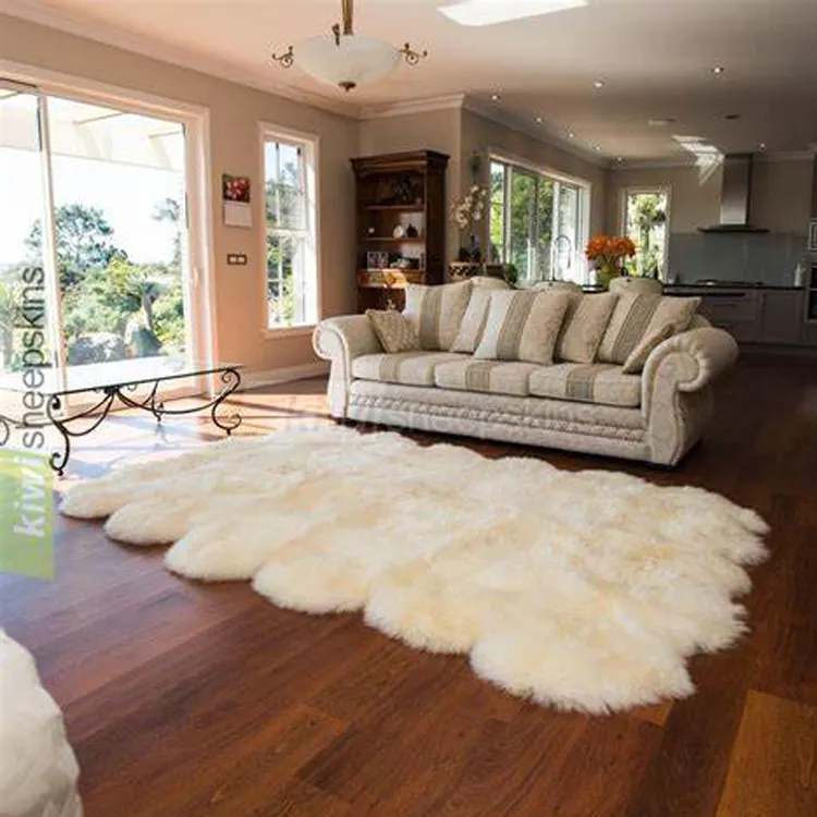 Decorazioni per la casa tappeti e moquette in lana di montone lussuosi capelli lunghi comodi tappeti e moquette