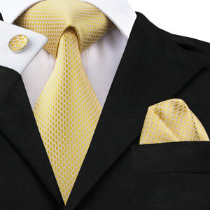 <span class=keywords><strong>Cravate</strong></span> en soie pour hommes, Logo personnalisé, livraison gratuite, or jaune, Paisley, gros - Product Image 2