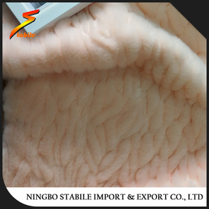 STABILE Ningbo chinchilla conejo de imitación de piel sintética tela - Product Image 1