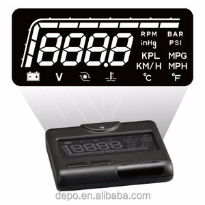 6 in 1 HUD Tachometer RPM. Speedometer .Voltage .Water <strong>Temperature</strong>. Boost Turbo .<strong>FUEL</strong> <strong>CONSUMPTION</strong> KPL OBD2 Gauge - Product Image 1