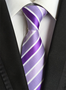 En gros Ties024 stock approvisionnement 8cm polyester mode rayé cravate homme, cravate d'affaires - Product Image 5