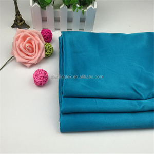 Tela de satén azul para forro, suave, brillante, 100% poliéster, precio barato - Product Image 3
