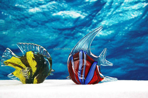 YIXIN Đồ Trang Trí Thủy Tinh Hình Cá, Tượng Động Vật Trung Quốc Thủy Tinh Màu Đáng Yêu Đồ Trang Trí Thủy Tinh - Product Image 4