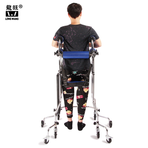 Manlu Medical Hot Seniors Folding Walking Aids Steel <strong>Frame</strong> <strong>Walker</strong> Aids Adult for Disabled - Product Image 3
