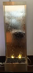 Cascade en verre miroir directement en <span class=keywords><strong>vente</strong></span> en usine avec cloison lumineuse à led blanc chaud pour la décoration intérieure et extérieure - Product Image 4