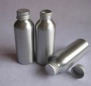 Aluminum Cream Makeup Bottles for 30ml 50ml 100ml Aluminium Containers with silver cap