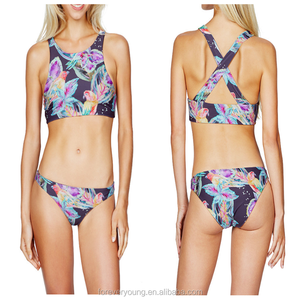 Лидер продаж, Корейская Обнаженная девушка, купальник, секс с открытой высокой горловиной, модель бикини со спиной гонщика - Product Image 1