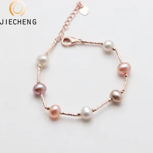 Gerçek toptan kültürlü pearlbracelet freshwater2018 takı doğal bilezik boncuk inci