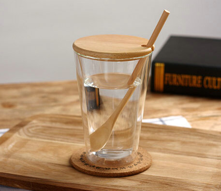 Double Wall Insulated Glass 13.5 Ounce/Double Wall Coffee Cups/Tea Mugs With Handle/Durable Stylish, Dishwasher & Microwave Safe