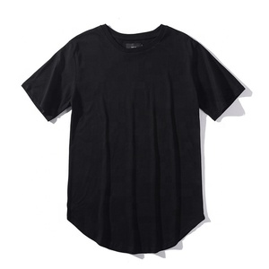 Venta al por mayor Nueva Streetwear Oversize <span class=keywords><strong>Y</strong></span> Shirt Curve Hem Sólido Camisetas Oversize Algodon 200gsm Algodón Camiseta Hip-hop - Product Image 6