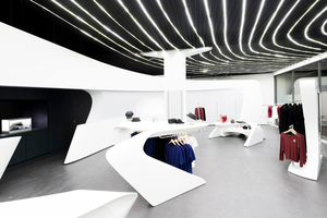 Custom Mdf <strong>Gloss</strong> <strong>White</strong> Baking Paint Clothes <strong>Display</strong> Cabinet <strong>Display</strong> <strong>Table</strong> - Product Image 2