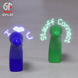 Nuevos productos, recuerdos de boda, invitados, luz LED, mensaje programable, ventilador de mano, texto publicitario, práctico Mini ventilador con LED - Product Image 2