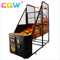 Machine de basket-ball pliable à pièces pour adultes CGW, jeux d'arcade, basket-ball de rue