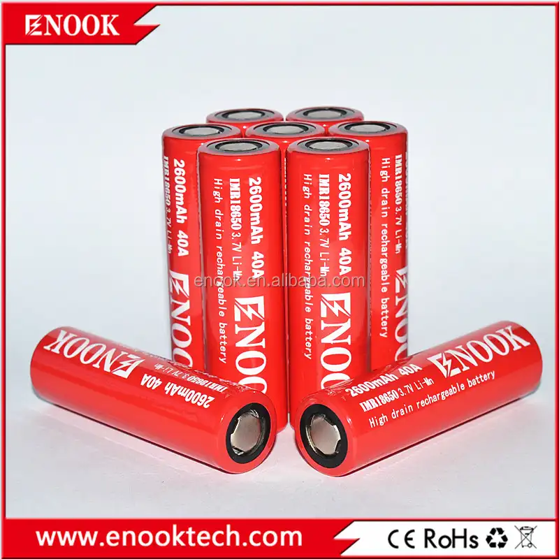 Enook 18650 2600mAh 40amp batteria 18650 ricaricabile enook 18650 40A batteria PK AW 18650 batteria per segway