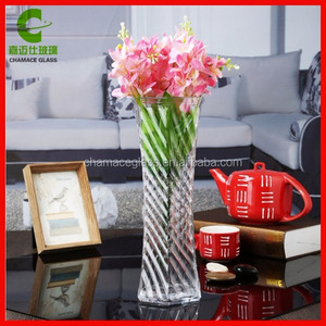 Altos jarrones de vidrio transparente para la boda centros de mesa, florero de <span class=keywords><strong>cristal</strong></span> de <span class=keywords><strong>flores</strong></span> (whatsapp: + 86 18952282668) - Product Image 1