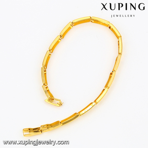 74477 - Joyería de Moda <span class=keywords><strong>para</strong></span> <span class=keywords><strong>Adolescentes</strong></span>, Pulsera de Cadena Elegante con Diseños Simples en Oro de 24k <span class=keywords><strong>para</strong></span> Chicas - Product Image 3
