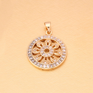 Harga Pabrik Langsung Desain Liontin Emas Tanishq Berlapis Emas Kuning 18K - Product Image 5
