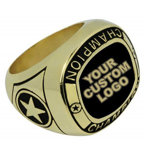 New High School di Campionato Anelli del Rhinestone Mens Anello In Oro - Product Image 1
