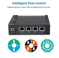 Placa base X86 4 Ethernet Pfsense ITX Quad Core PXE Boot Multi-LAN Industrial Fanless Firewall Mini PC In-tel New AU/US/EU
