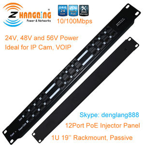 POE-12-48V120W Rack mount điện thụ động PoE bảng điều chỉnh 12 cổng PoE phun với 48V 120 Wát cung cấp điện cho PTZ máy ảnh - Product Image 2