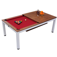 Marco de aluminio para exteriores e interiores K66 Comedor multifunción Mini mesa de billar de 7 pies 2 en 1 Juego de billar familiar de pizarra