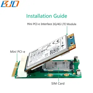 بطاقة محول وحدة محول لاسلكي صغير من PCI-E إلى MPCIe مزود بفتحة بطاقة SIM يدعم مودم WWAN LTE للجيل الثالث والرابع