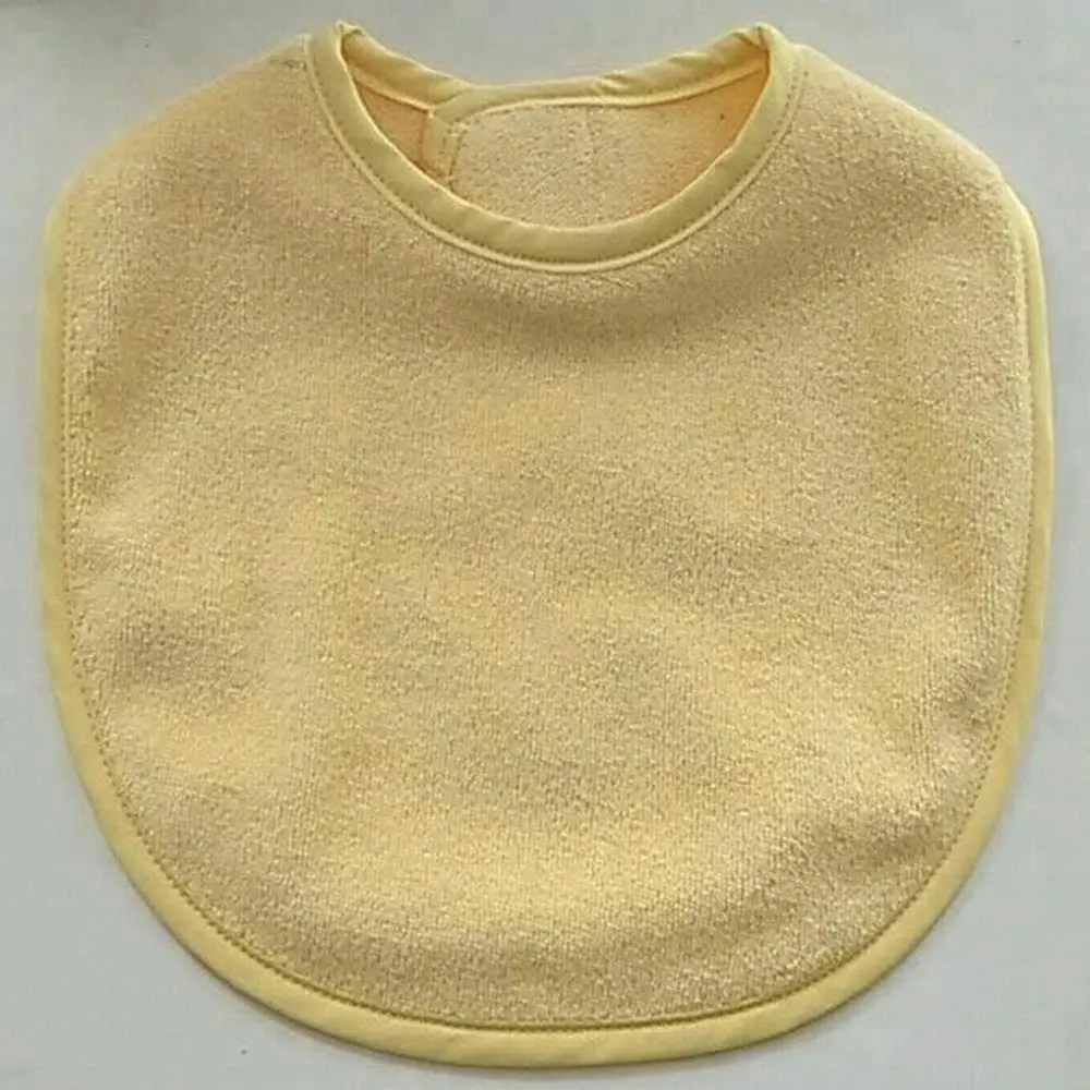 Material 100% algodão e Crianças & Bebês Idade Grupo Amarelo Pano de Terry Babadores para bebês