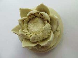 HC0023 3d flor de loto, moldes de jabón hecho a mano silicona vela moldes apartamenty przy