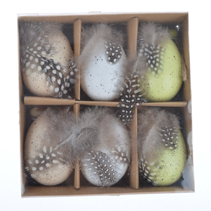 S/6 7CM DIY Craft Phục Sinh Treo Gà Trứng Lông Trang Trí Lễ Hội Nhựa Trứng - Product Image 1