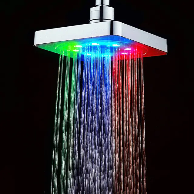 Sanyin Pabrik Pembuatan Kualitas Baik Modis Desain 7 Warna Lampu LED Shower Overhead untuk Steam Shower Kepala