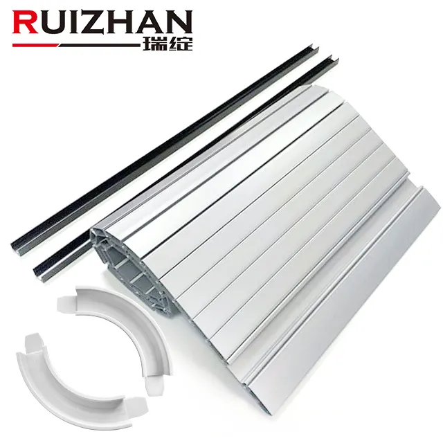 Ruizhan Customized Plastic Extrusion Profiles PVC ABS Clear Cabinet Tambour Rolling Up Shutter Doors For Furniture