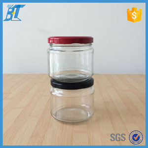 vacío 300ml 10 oz frasco de vidrio para la industria <span class=keywords><strong>conservera</strong></span> cilindro contenedor de alimentos con tapa de metal twist-off - Product Image 2