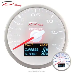 60mm 4 in 1 Boost Turbo Volt Öldruck Öl temperatur digital Weißes Gesicht Auto Depo Racing Gauge